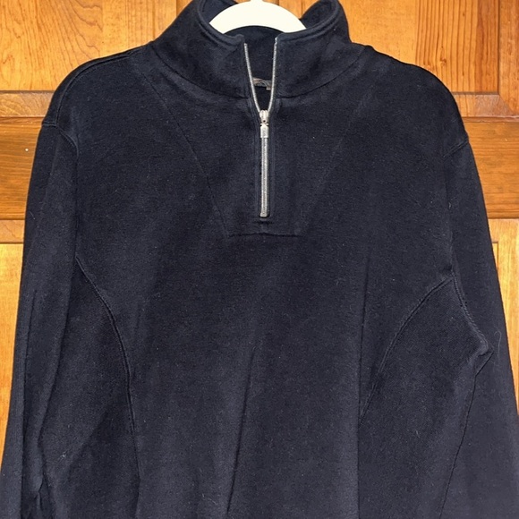 Tommy Bahama Other - Tommy Bahama black quarter zip cotton blend pullover size Large